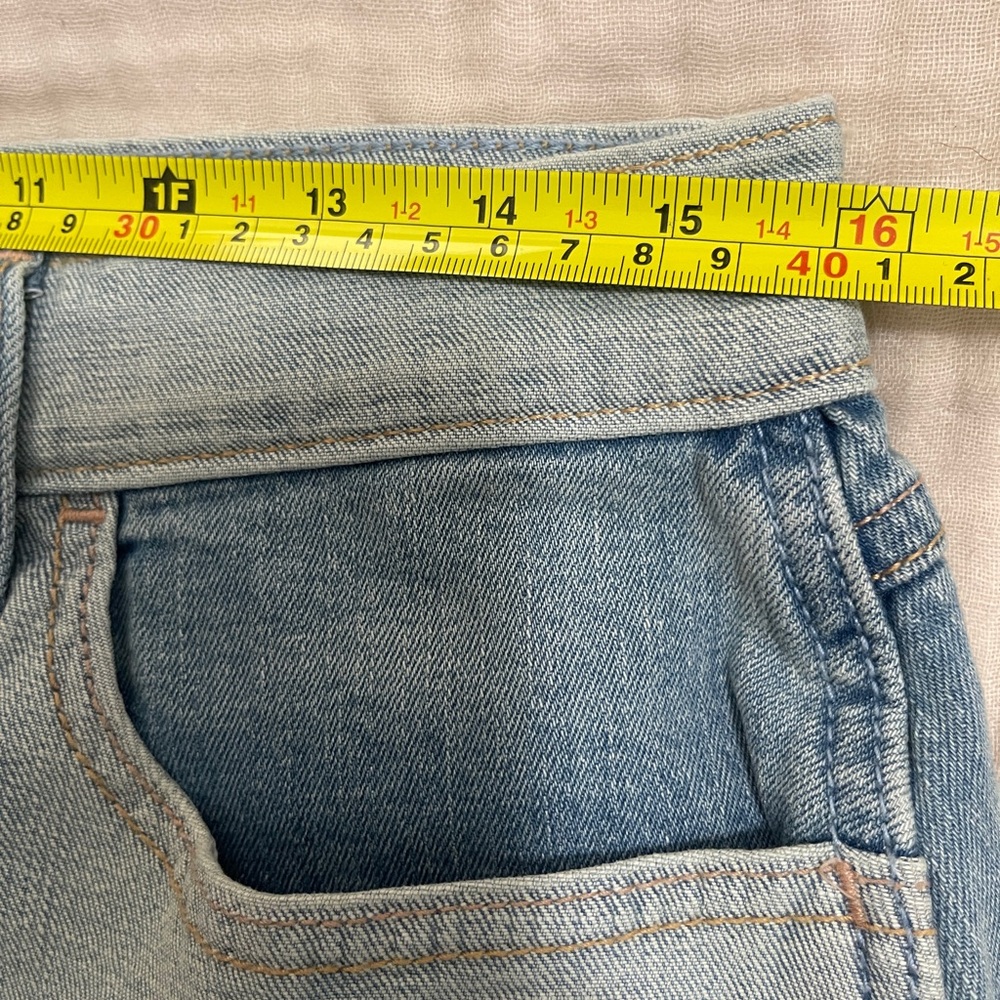Hollister Womens Shorts Size 11 Blue Vintage High Rise Two-Tone Patchwork Denim - Picture 8 of 9